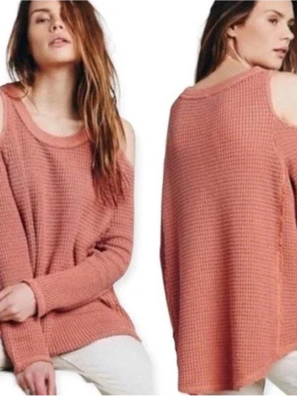Free People Sunrise Cold Shoulder Sweater